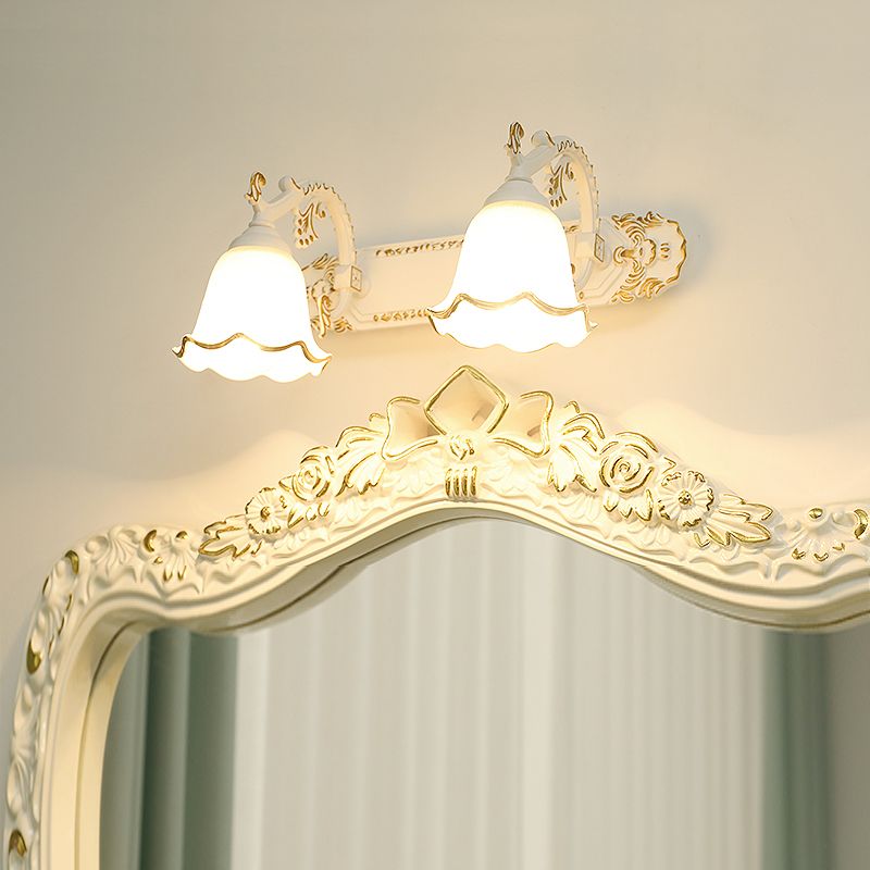 Félicie French Vintage Mirror Front Vanity Wall Lamp Metal/Glass
