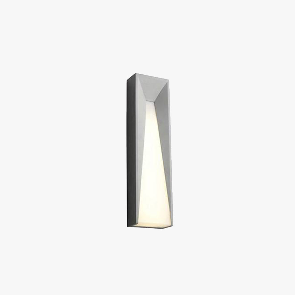 Orr Modern Rectangular Metal Outdoor Wall Lamp, Black/White