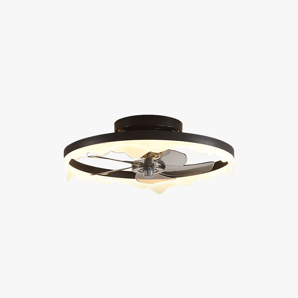 Herbert White & Black Ceiling Fan with Light, 2 Color, DIA 20"