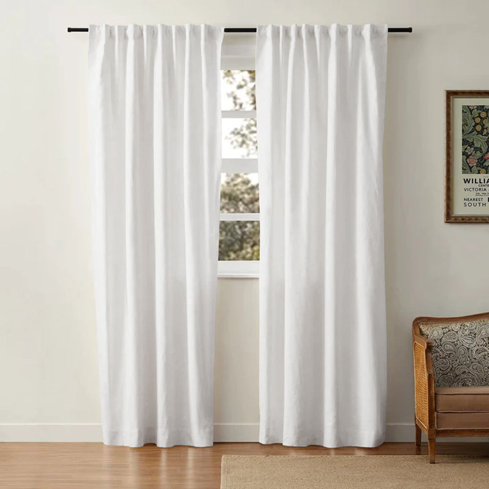 Aira Minimalist Linen Cotton Curtain Soft Top