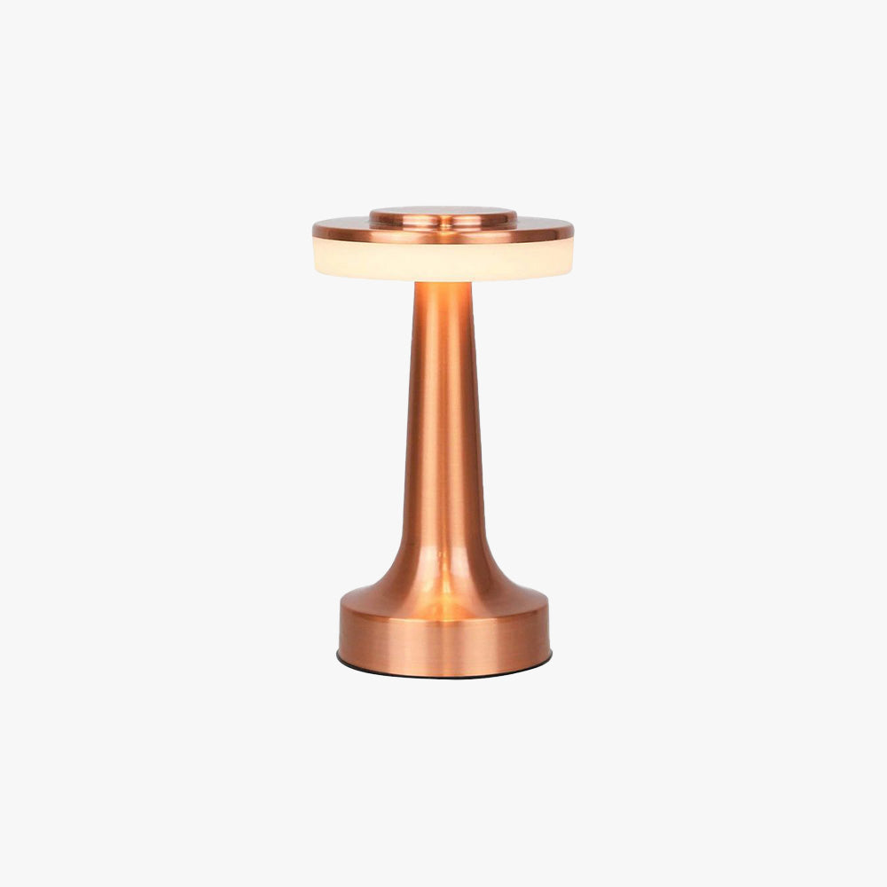 Salgado Modern Mushroom Metal Table Lamp, Bronze/Gold/Silver
