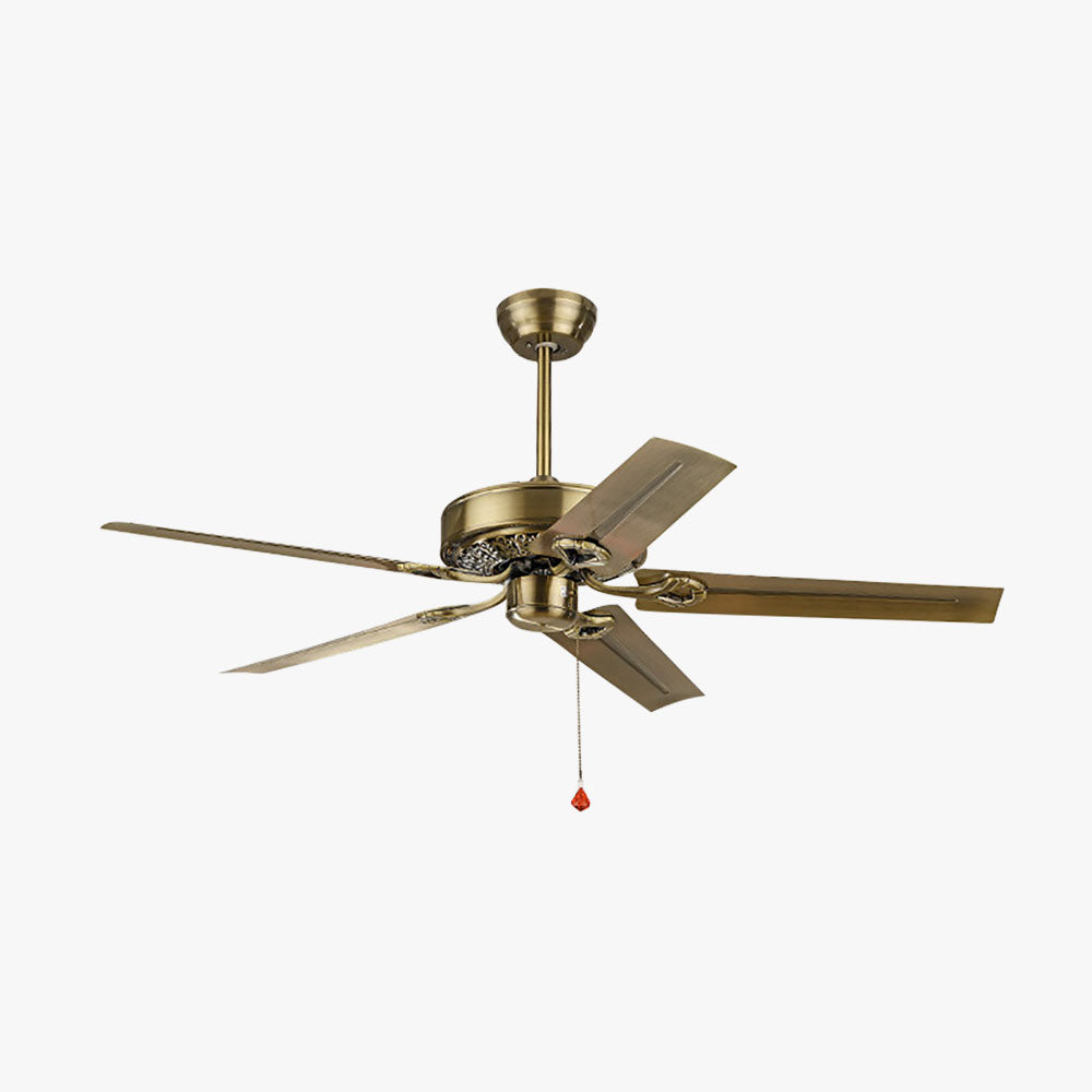 Alessio 5-Blade Cooper Industrial DC Ceiling Fan, Brass, 51''