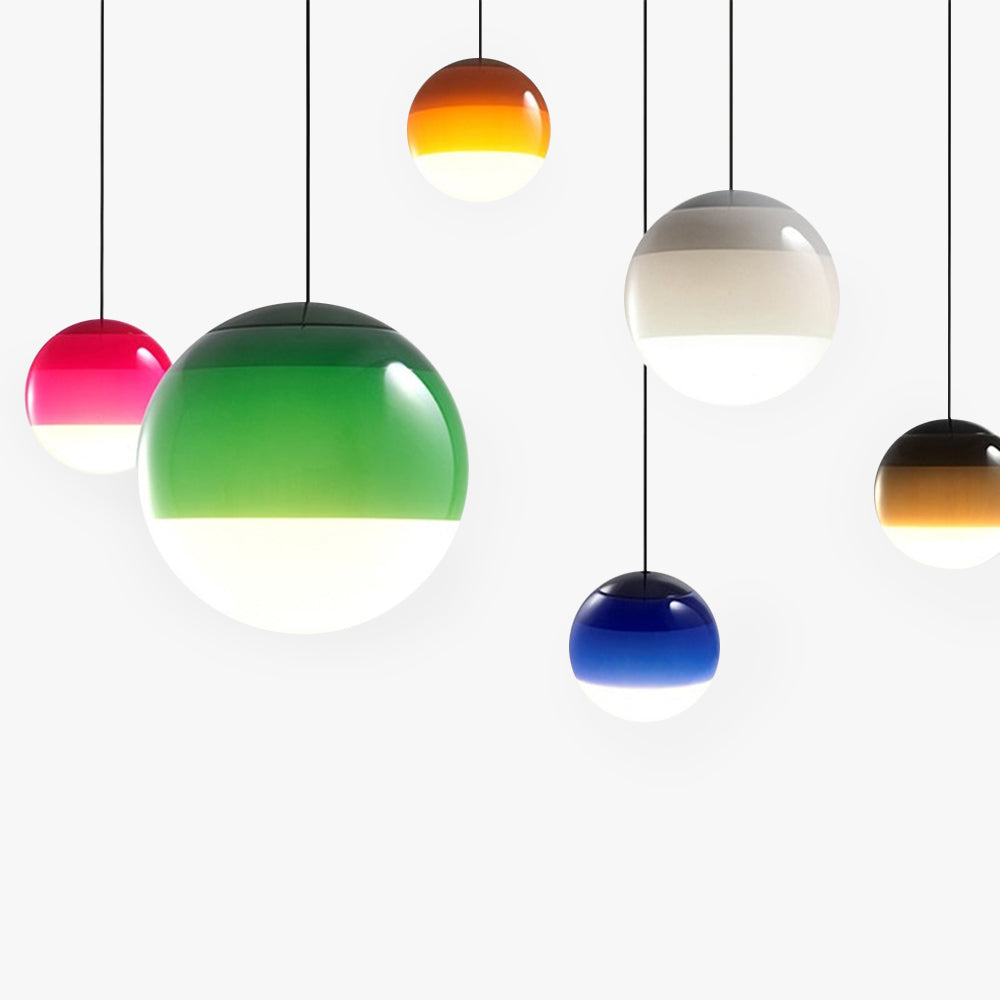 Hailie Contemporary Colorful Glass Bubble Pendant Light