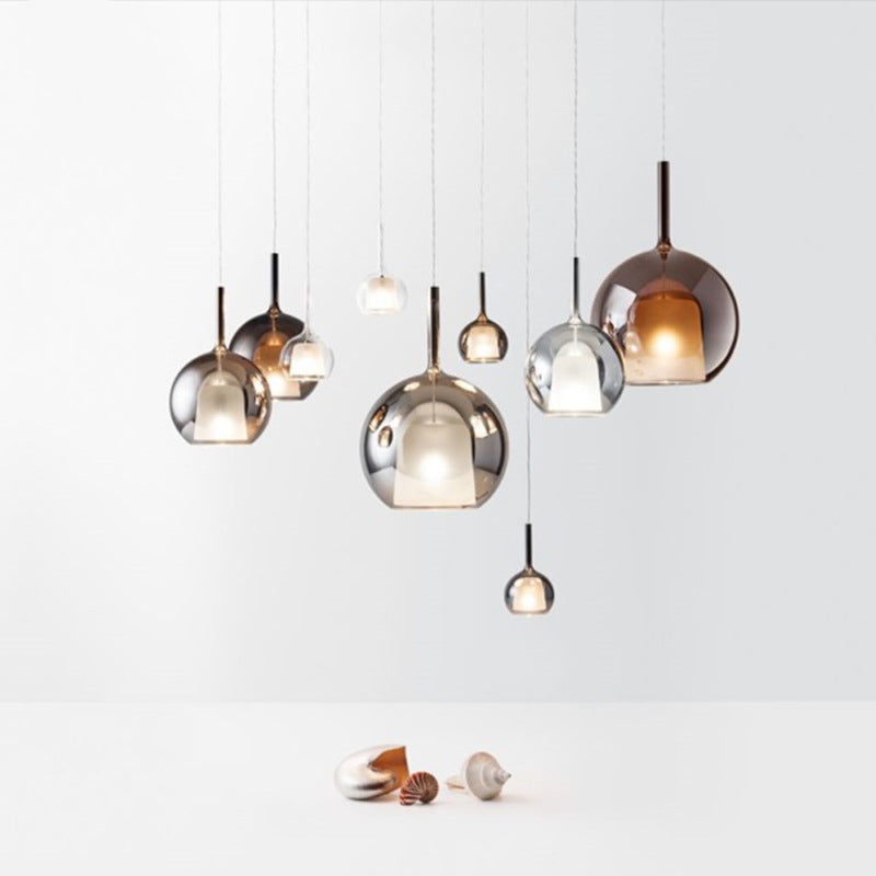 Hailie Modern Sphere LED Pendant Light Glass Dining Room