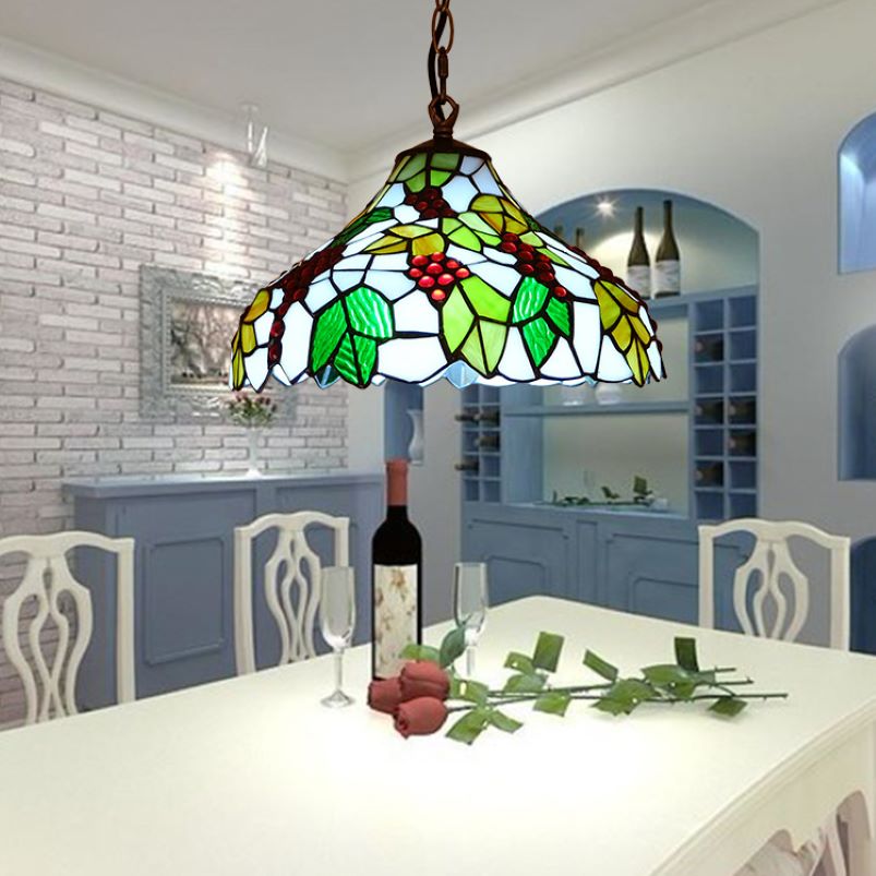 Eryn Designer Pendant Light Multicolor Metal Glass Dining Room