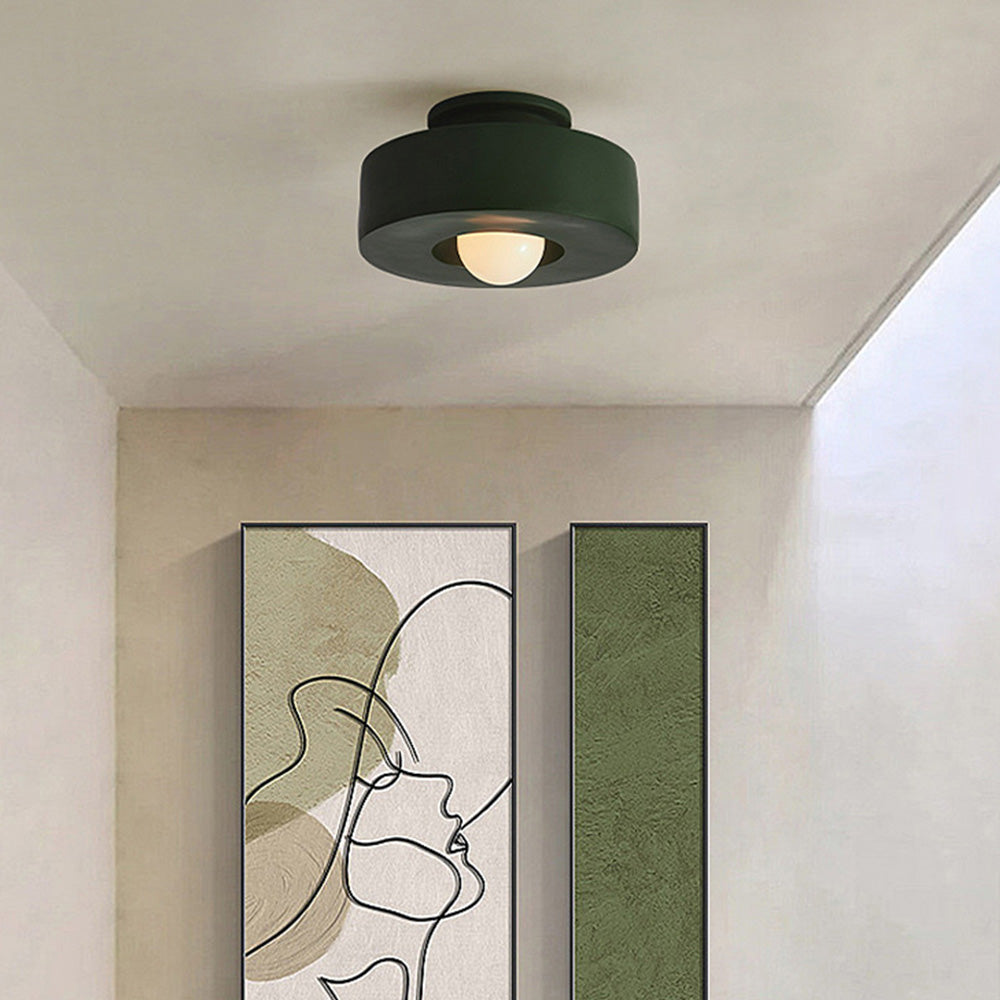 Morandi Nordic Macaron Flush Mount Ceiling Light Resin Bedroom