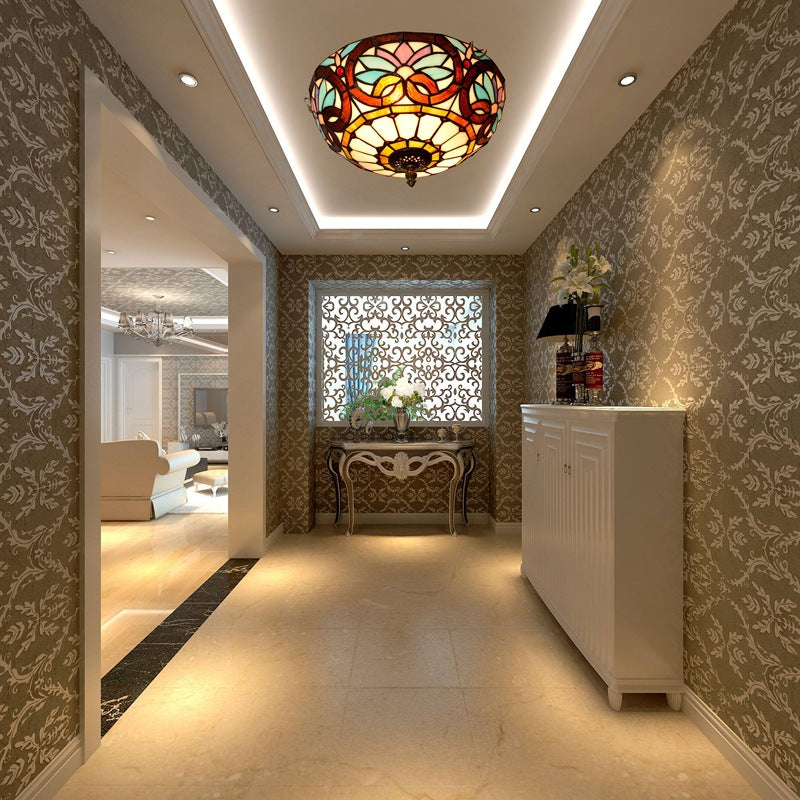 Eryn Designer LED Flush Mount Ceiling Light Metal Glass Bedroom