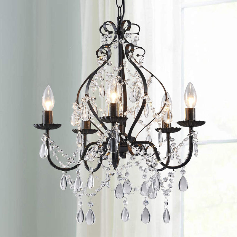 Silva American Crystal Metal Chandelier Restaurant Living Room