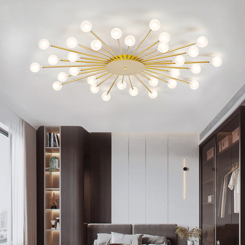 Lowry Nordic LED Flush Mount Ceiling Light Metal Living Room