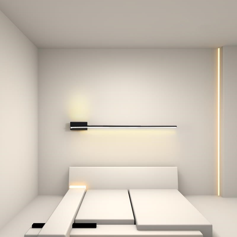 Edge Minimalist Linear Metal Vanity Wall Light Black Bathroom