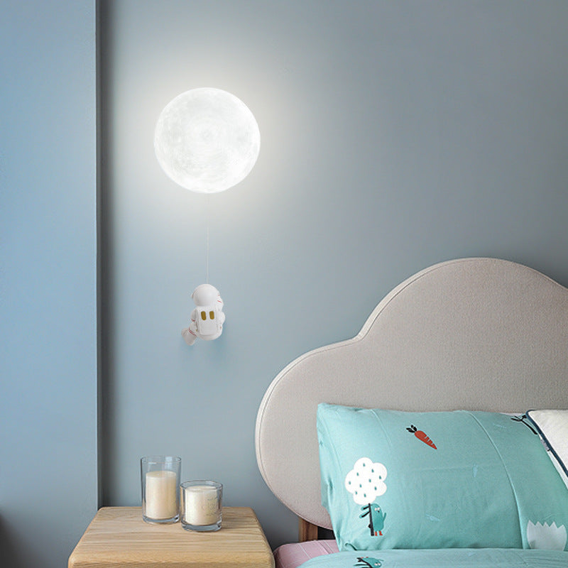 Fateh Modern Moon LED Indoor Wall Lamp Resin Kid's Room