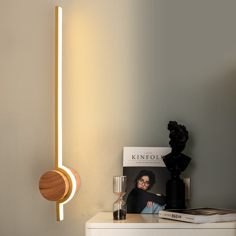Edge Nordic Linear Vanity Wall Lamp, Black/White/Gold, Bedroom