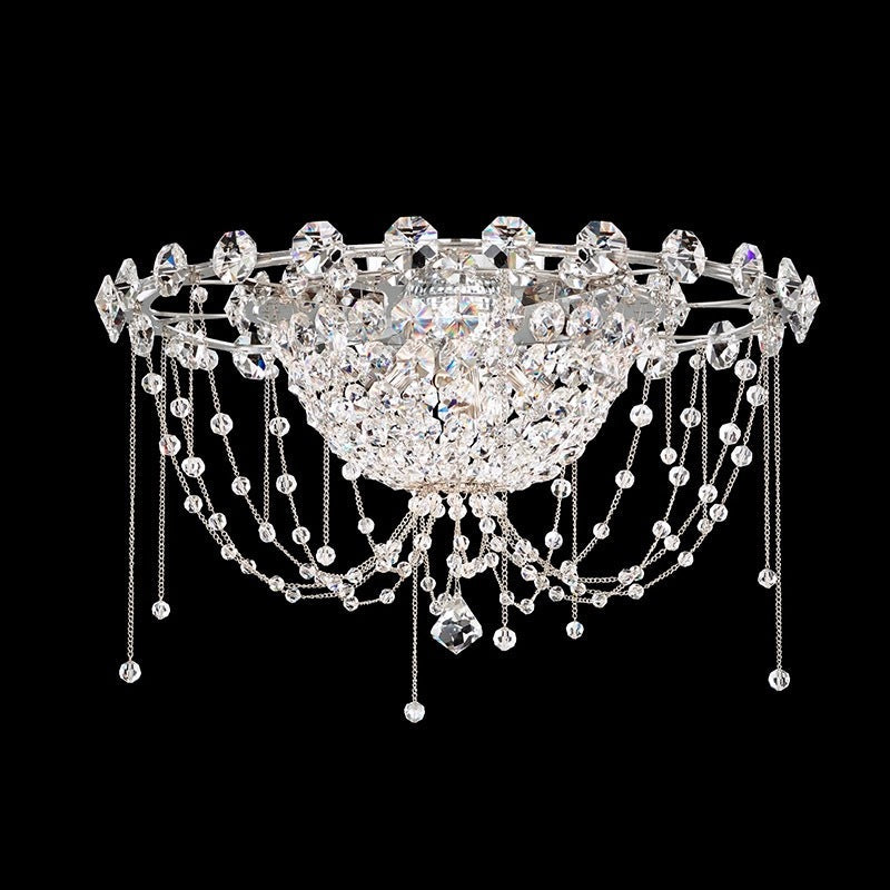 Marilyn Italian Metal Crystal Chandelier Living Room Dining Room