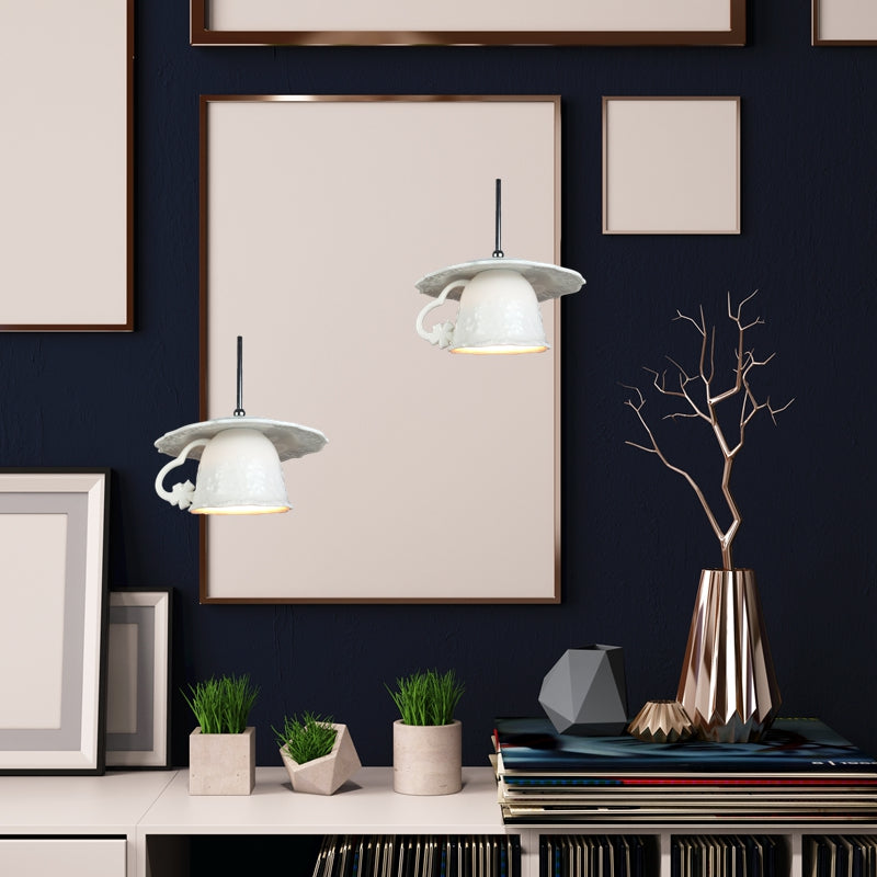 Hailie Nordic Cup Ceramic LED Pendant Light Living Room