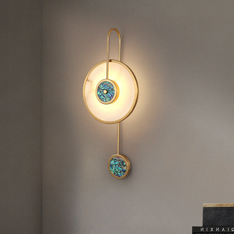 Kristy Modern Metal/Marble Indoor Wall Lamp Bedroom