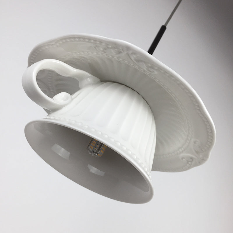 Hailie Nordic Tea Cup Ceramic Pendant Light Bedroom