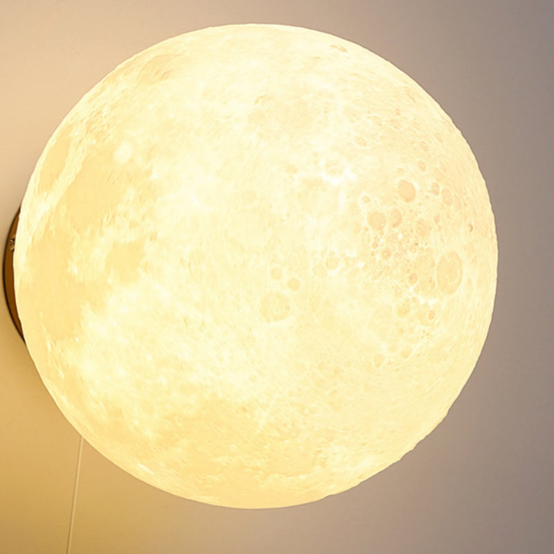 Fateh Modern Moon LED Indoor Wall Lamp Resin Kid's Room