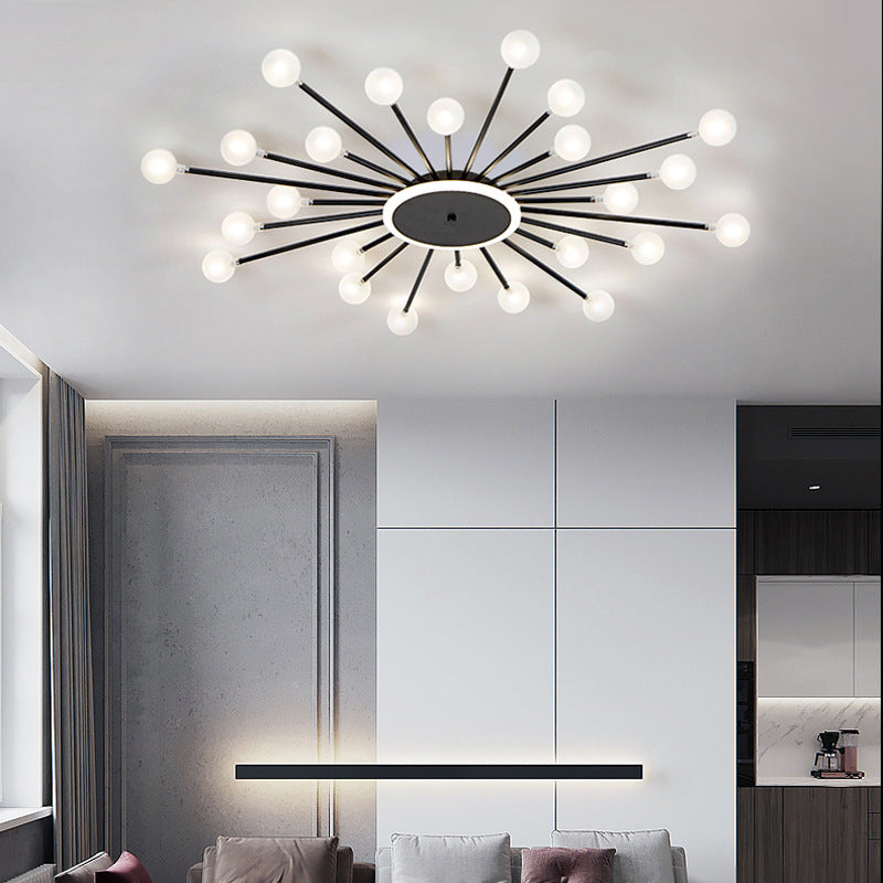 Lowry Nordic LED Flush Mount Ceiling Light Metal Living Room