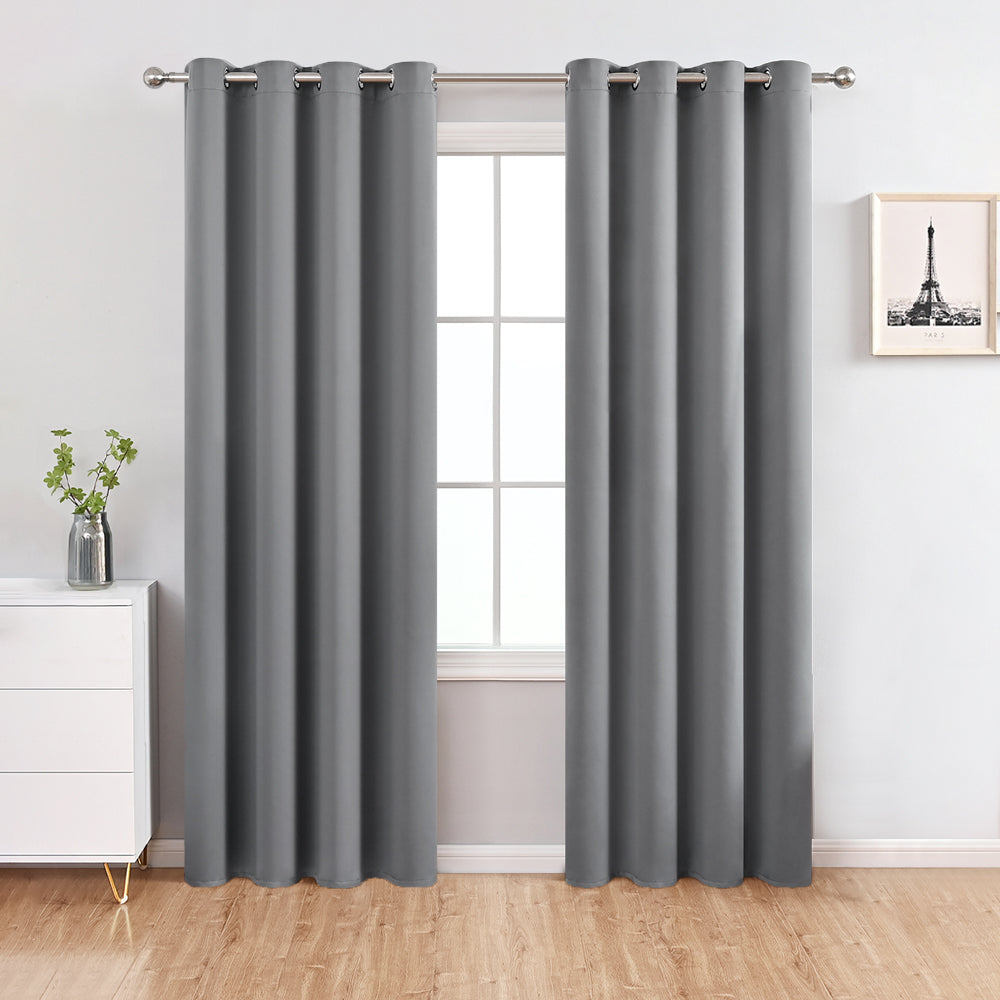Modern Solid Color Simple Polyester Blackout Curtain