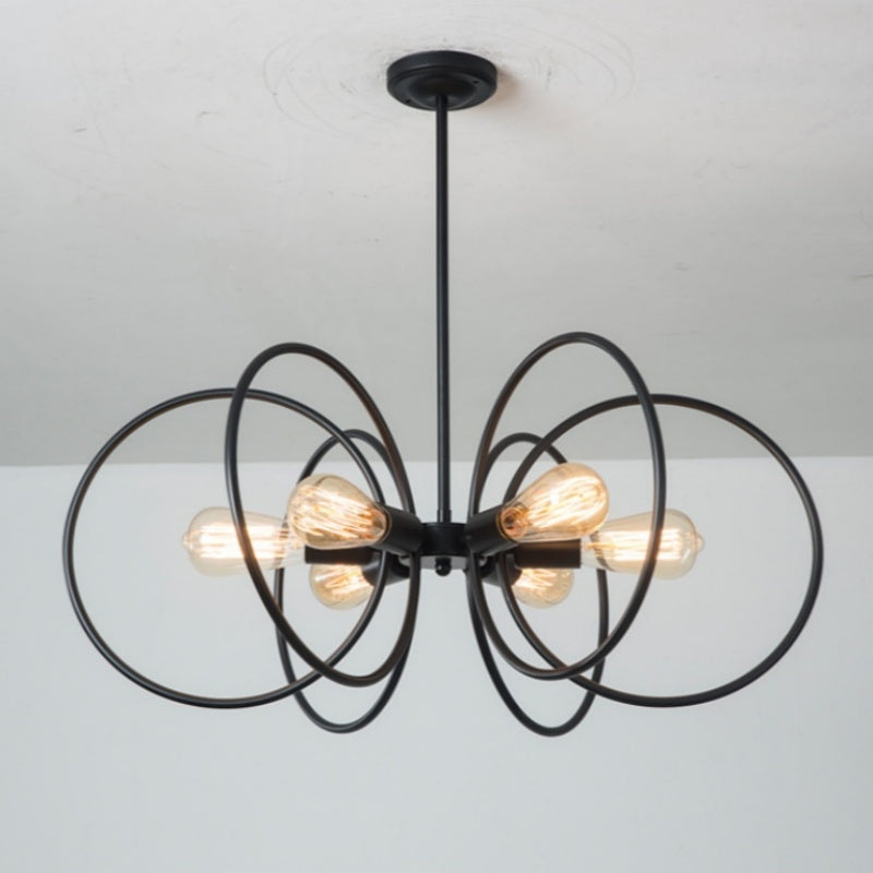 Alessio Industrial LED Chandelier Metal Living Room Bedroom