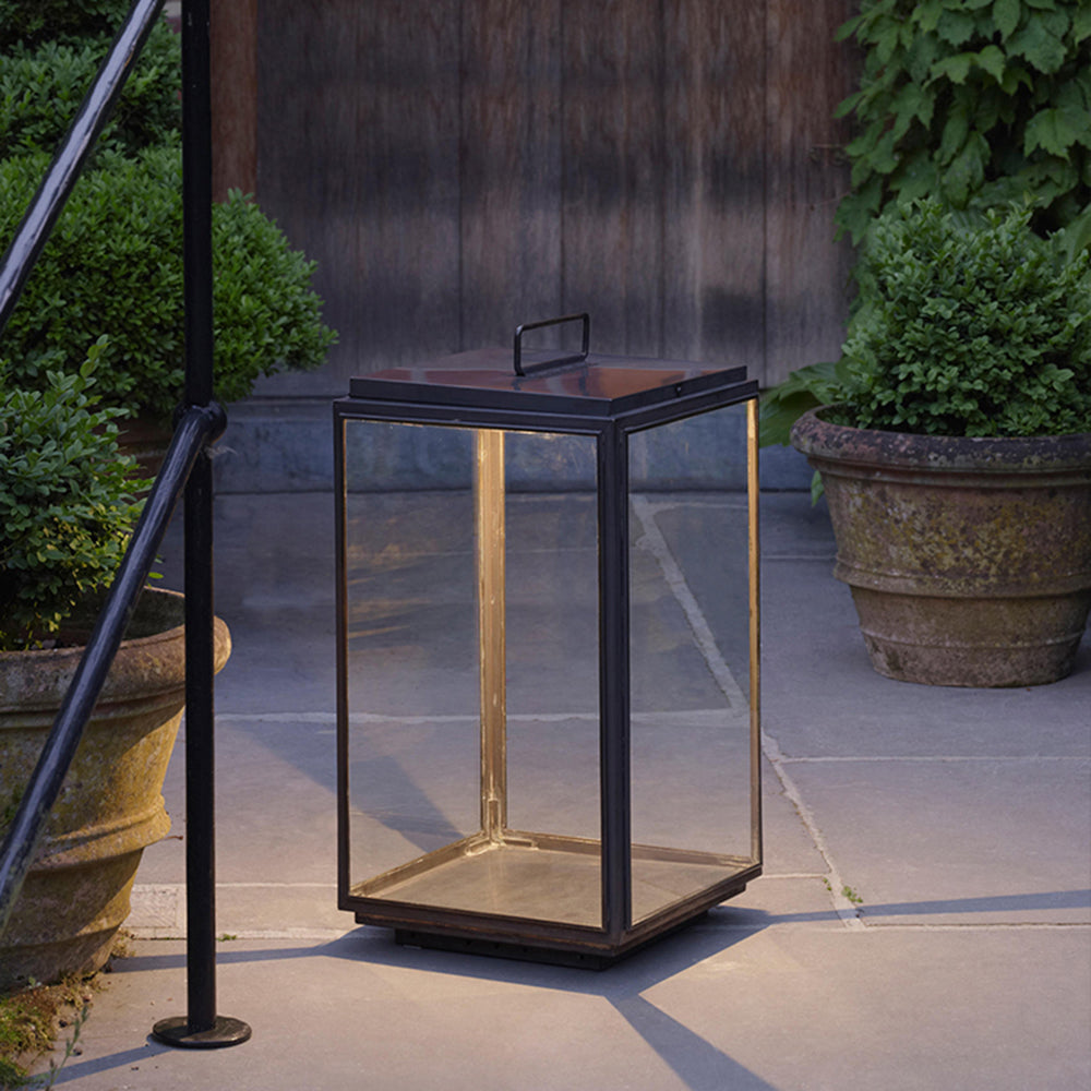 Orr Minimalist Cuboid Outdoor Floor Lamp, Hardwired, Black