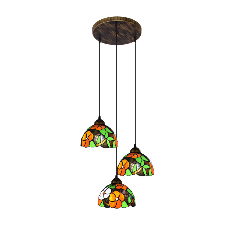 Eryn Vintage Pendant Light Design Colorful Glass Metal Living Room