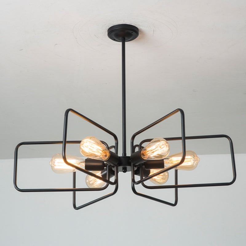 Alessio Industrial LED Chandelier Metal Living Room Bedroom