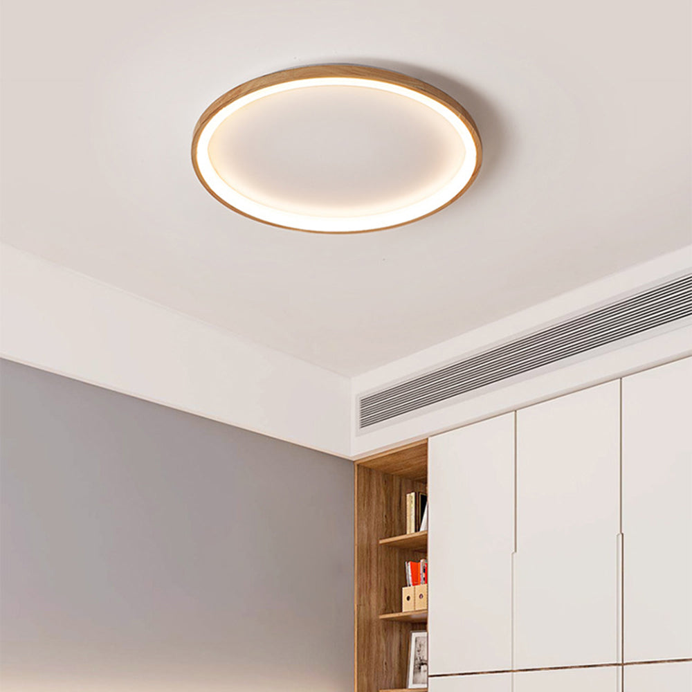 Ozawa Modern Flush Mount Ceiling Light Wood & Acrylic