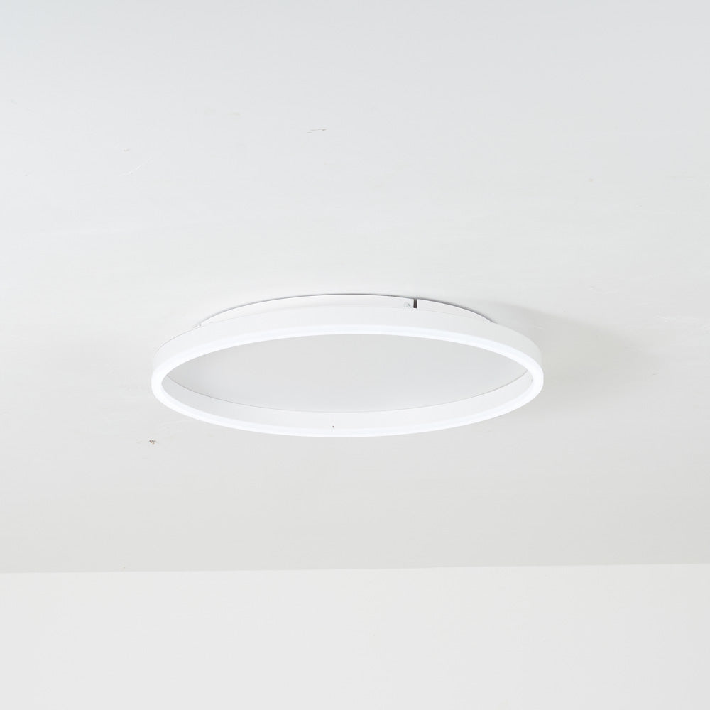 Arisha Modern Flush Mount Ceiling Light Ring Black/White Metal