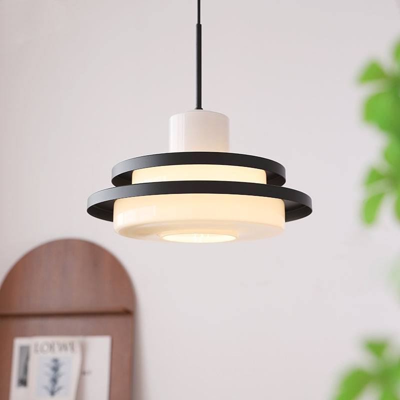 Hailie Middle Century Bauhaus Pendant Light Glass Dining Room Bedroom