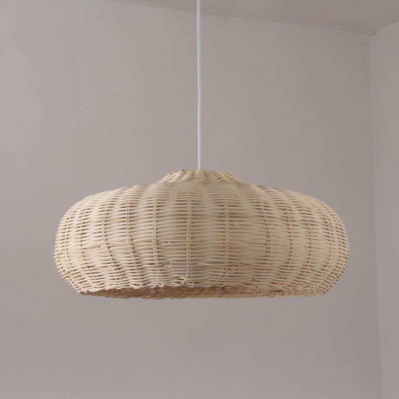 Muto Nordic Japanese Pendant Light  Rattan Bedroom Dining Room