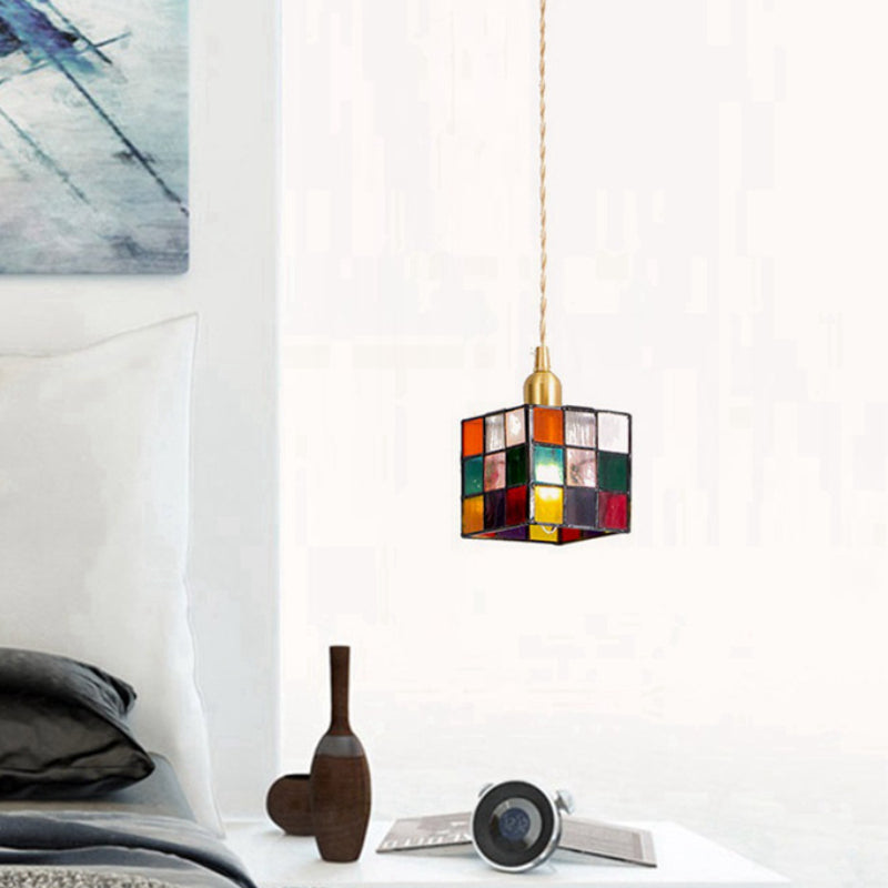 Hailie Retro LED Metal Glass Pendant Light Bedroom Dining Room