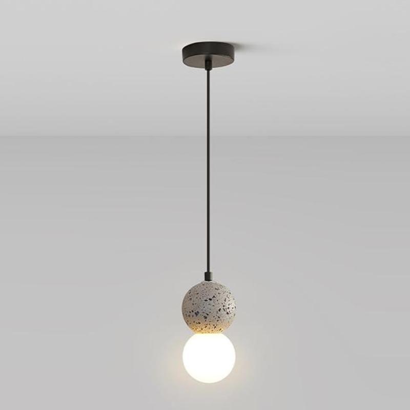 Valentina Single Globe Colorful Pendant Light, Dolomite, LED