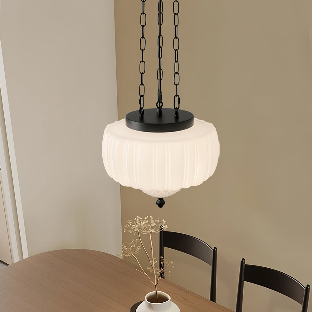 Hailie Modern Minimalist Metal Glass Pendant Light Dining Room