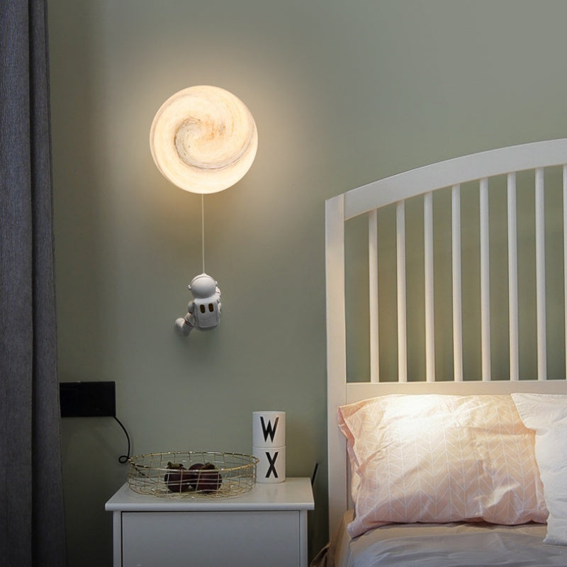 Fateh Modern Moon LED Indoor Wall Lamp Resin Kid's Room