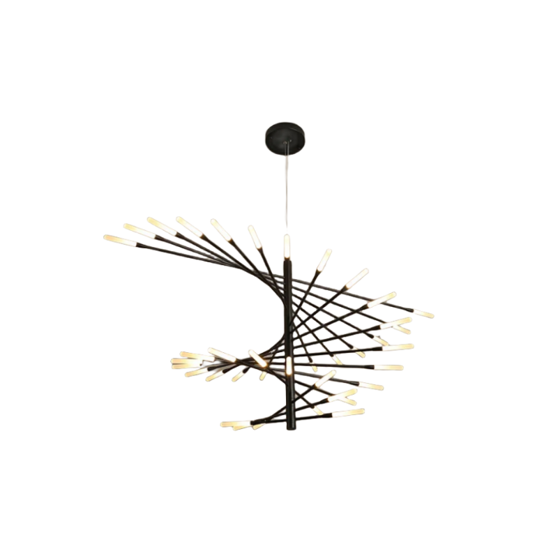 Lowry Modern Chandelier Metal Acrylic Living Room