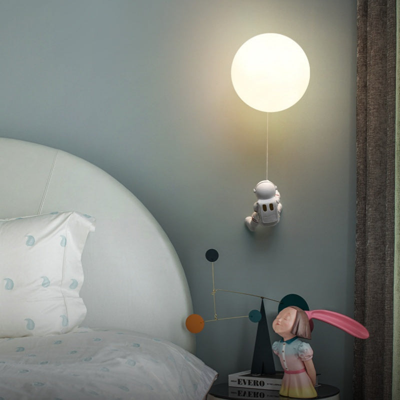 Fateh Modern Moon LED Indoor Wall Lamp Resin Kid's Room