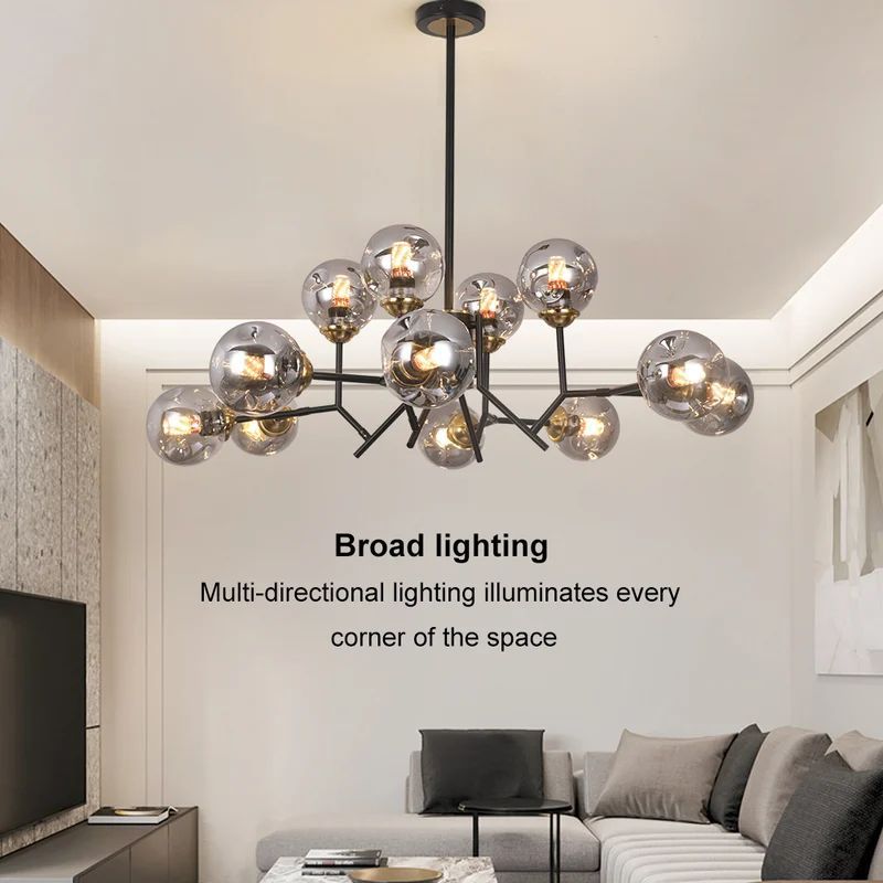 Valentina Modern Nordic Pendant Light Metal Glass Bedroom Living Room Dining Room