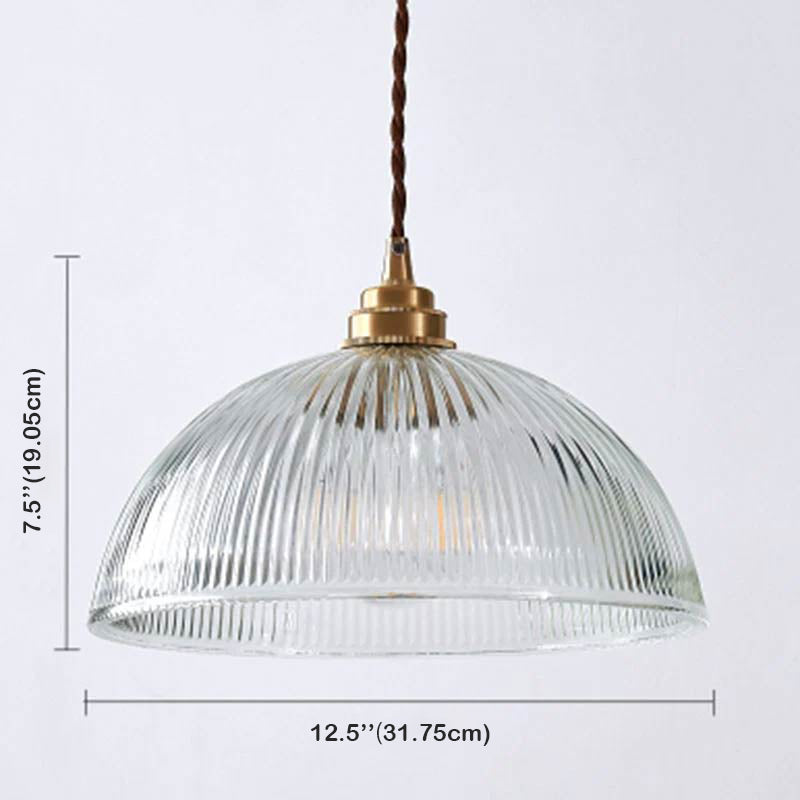 Alessio Simple Bowl Metal/Glass Pendant Light, Dining Room