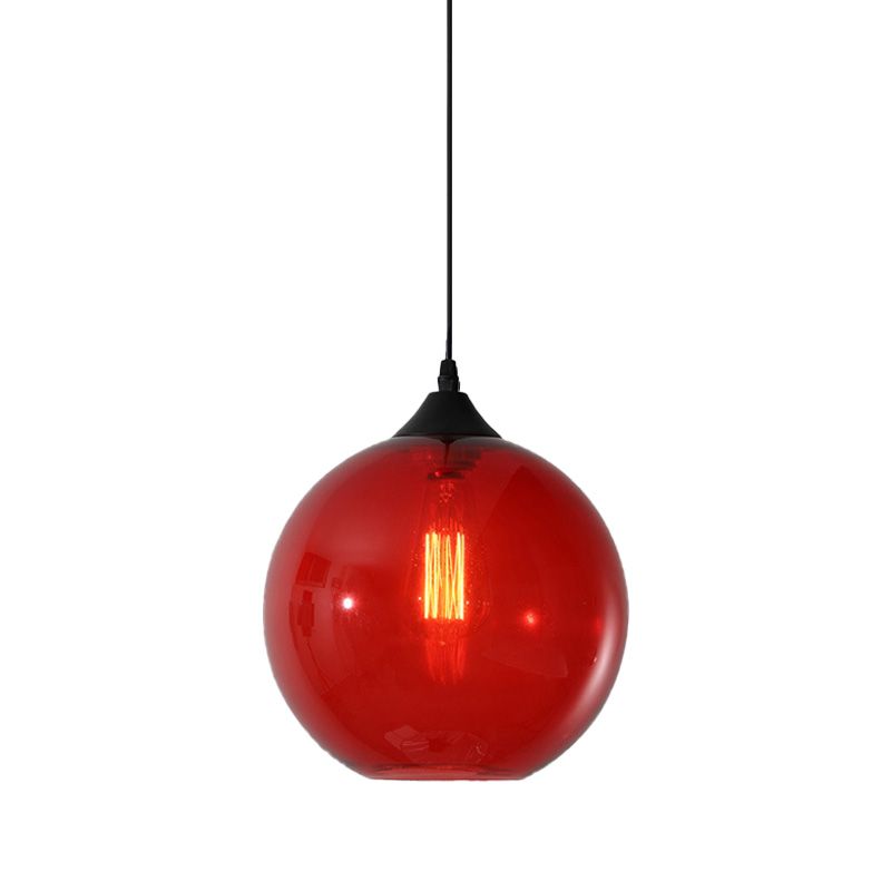 Hailie Modern Glass Globe Colorful Pendant Light