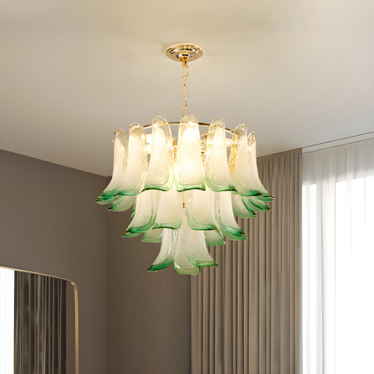 Modern stained sales glass chandelier