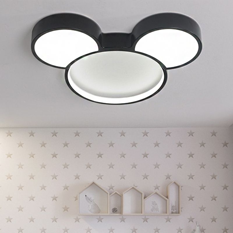 Freja Cartoon Mouse Flush Mount Ceiling Light, 2 Style