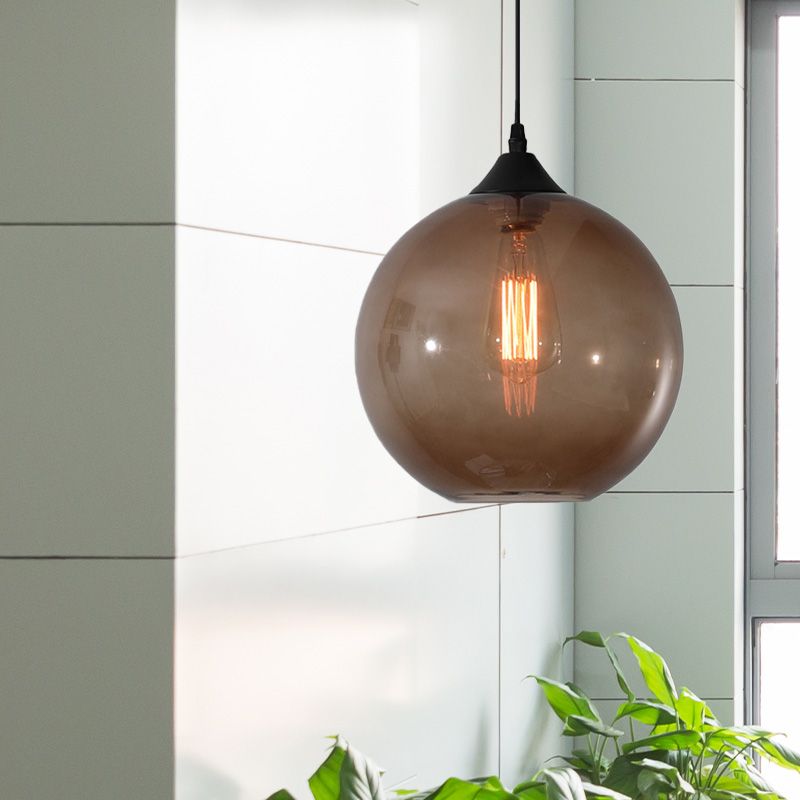 Hailie Modern Glass Globe Colorful Pendant Light