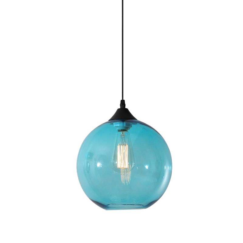 Hailie Modern Glass Globe Colorful Pendant Light