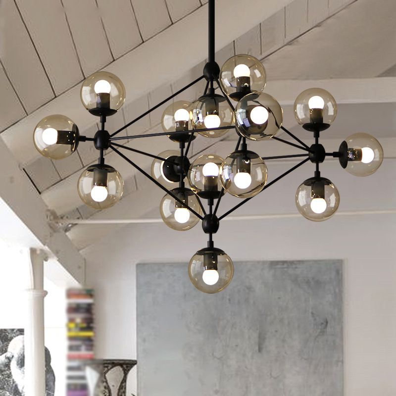 Valentina Pendant Light Bubble Modern Glass Metal Bedroom