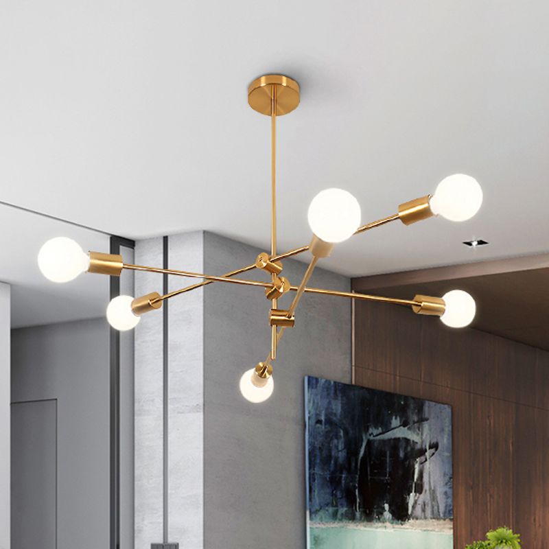 Valentina Modern Globe Metal Glass Chandelier