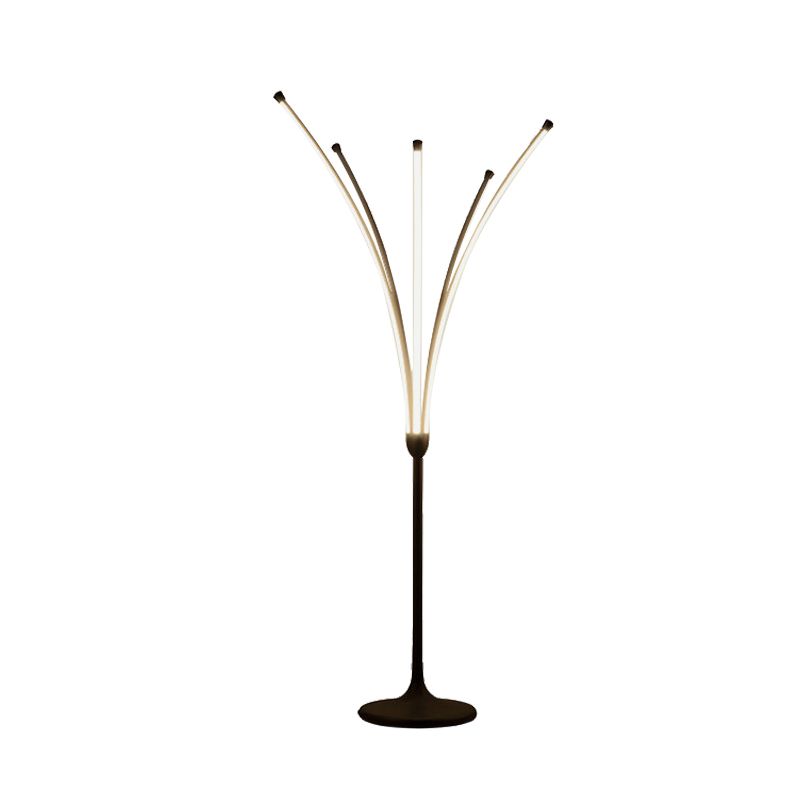 Edge Minimalist Designer Tree-Like Floor Lamp, Metal/Acrylic