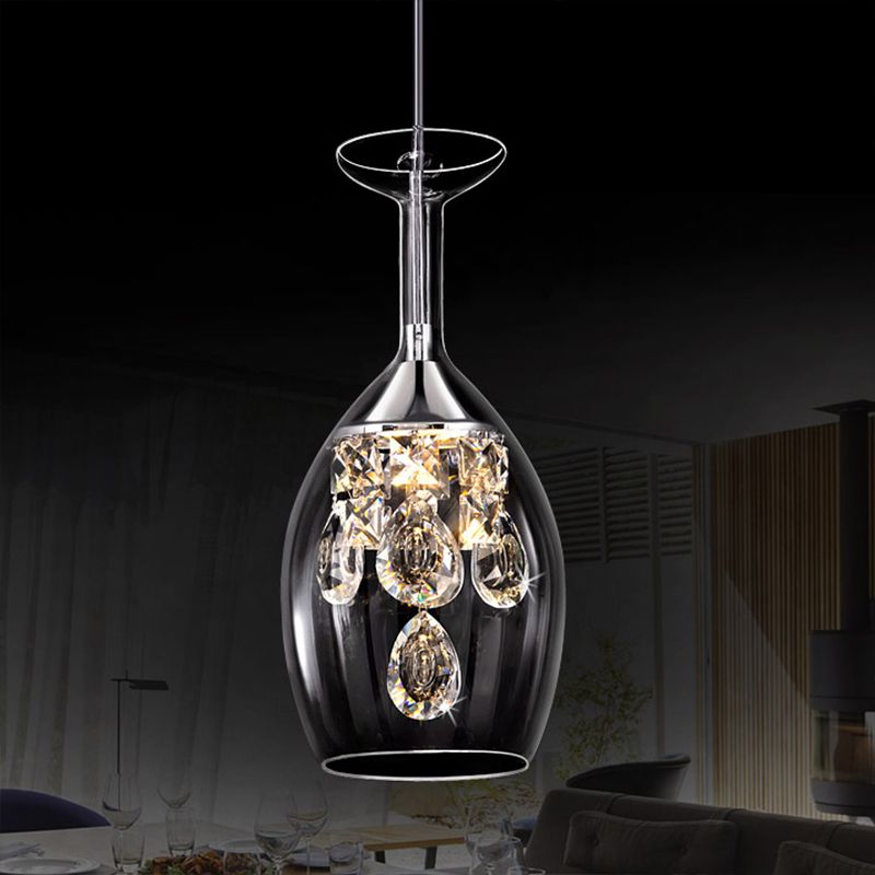 Kristy Modern Wine Glass/Crystal Pendant Light