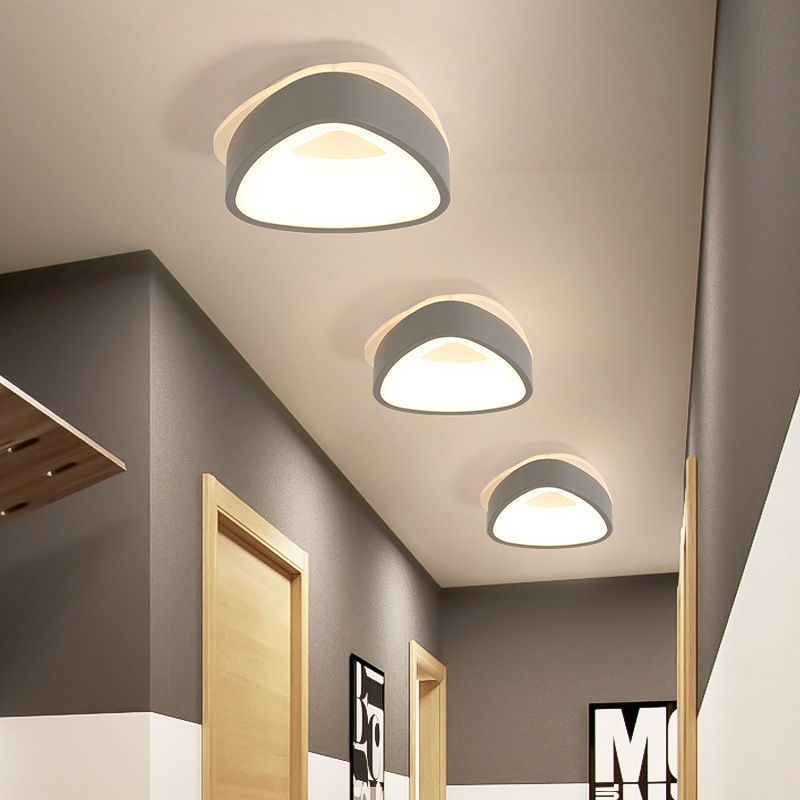 Quinn Minimalist Hollow LED Flush Mount Ceiling Light, Round/Square