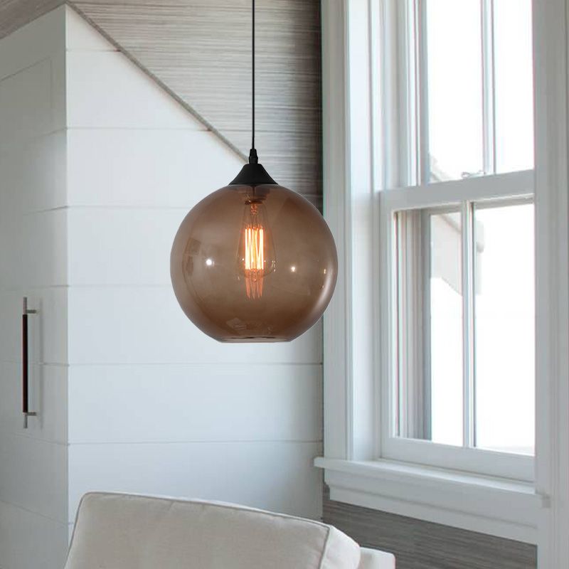 Hailie Modern Glass Globe Colorful Pendant Light